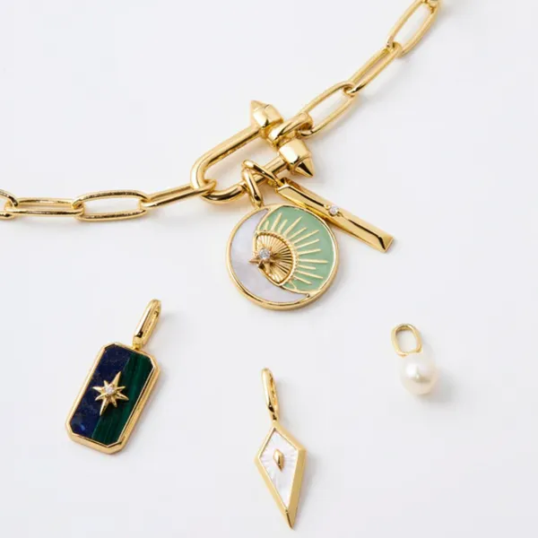 Gold-Plated Bar Charm Image 2 Mark Jewellers La Crosse, WI