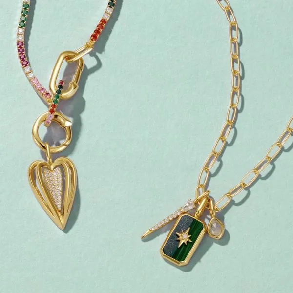 Sterling Rainbow CZ Link Charm Image 2 Mark Jewellers La Crosse, WI