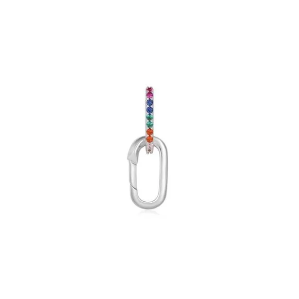 Sterling Rainbow CZ Link Charm Mark Jewellers La Crosse, WI