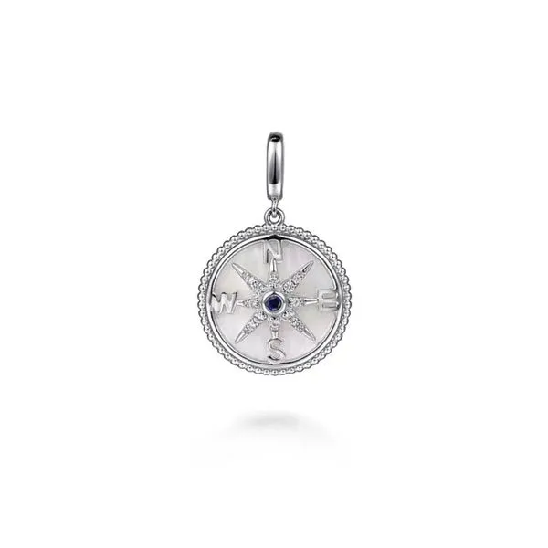 Sterling White Sapphire Compass Pendant Mark Jewellers La Crosse, WI
