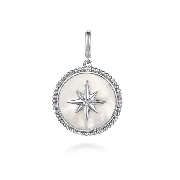 Sterling Mother-of-Pearl Compass Pendant Mark Jewellers La Crosse, WI