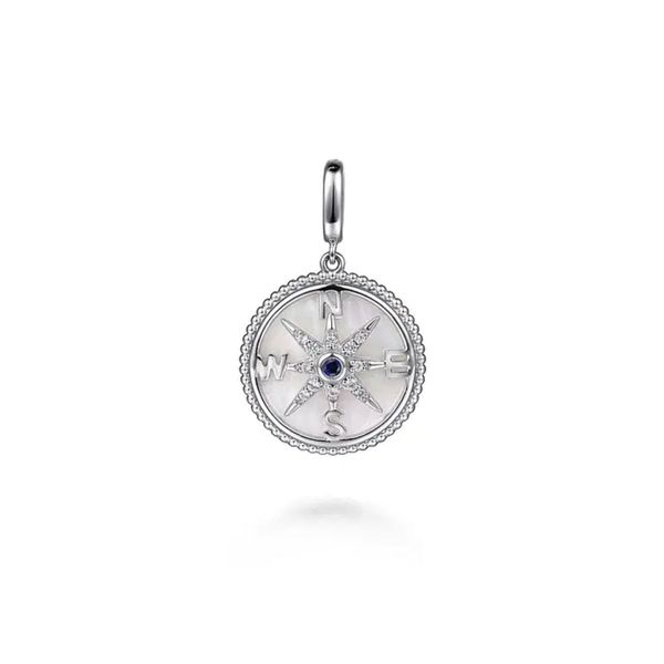 Sterling Sapphire Compass Pendant Mark Jewellers La Crosse, WI