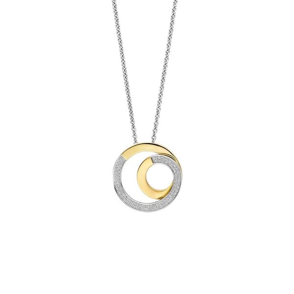 Gold-Plated Sterling CZ Circle Necklace Mark Jewellers La Crosse, WI