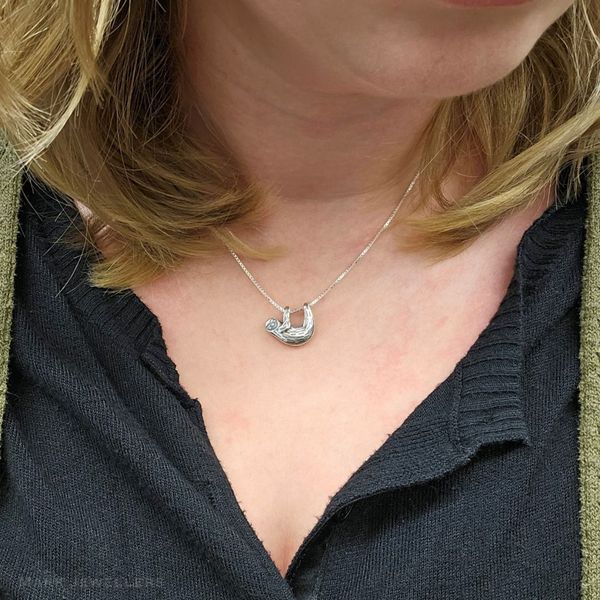 Sterling Sloth Slide Pendant Image 2 Mark Jewellers La Crosse, WI