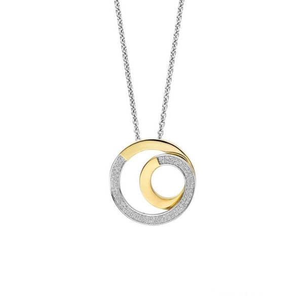 Gold-Plated Sterling CZ Circle Necklace Mark Jewellers La Crosse, WI