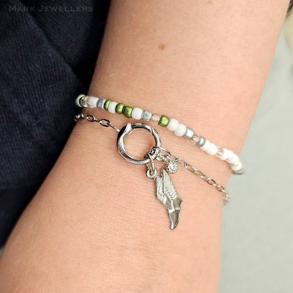 Sterling Winged Shoe Charm Image 2 Mark Jewellers La Crosse, WI