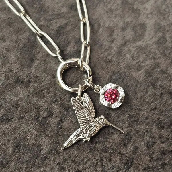 Sterling July Birthstone Charm Image 2 Mark Jewellers La Crosse, WI