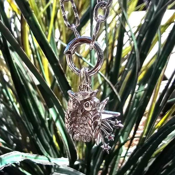 Sterling Owl Charm Image 2 Mark Jewellers La Crosse, WI