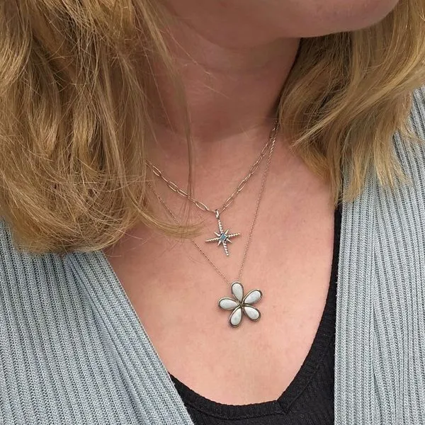 Sterling Turquoise & CZ Star Charm Image 3 Mark Jewellers La Crosse, WI