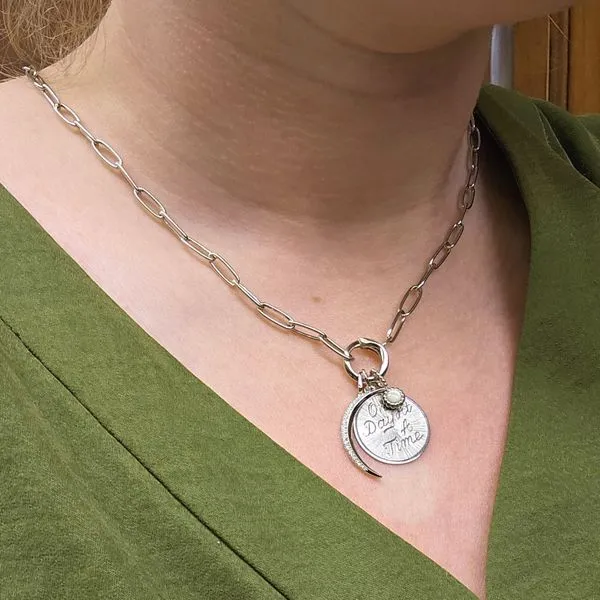 Sterling Black Onyx Mother-of-Pearl Reversible Charm Image 3 Mark Jewellers La Crosse, WI