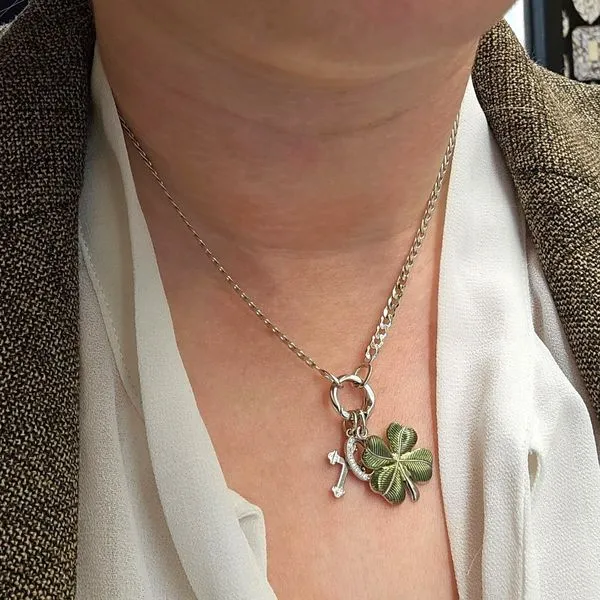 Sterlin Four-Leaf Clover Charm Image 2 Mark Jewellers La Crosse, WI