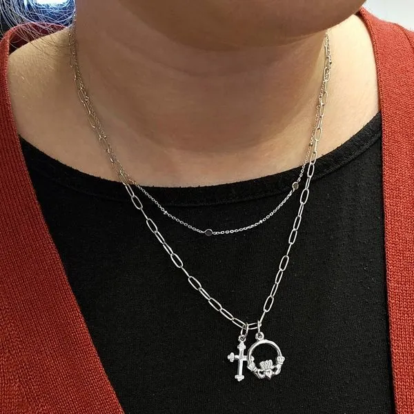 Sterling Cross Charm Image 2 Mark Jewellers La Crosse, WI