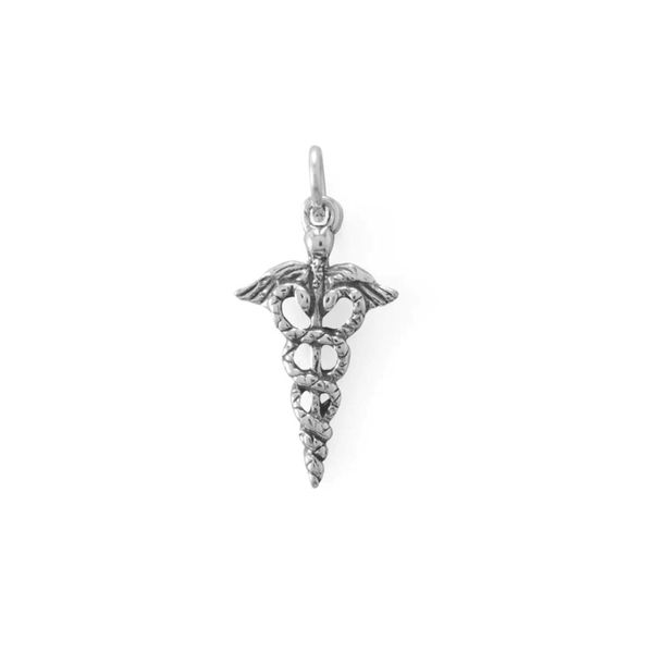 Sterling Medical Caduceus Symbol Charm Mark Jewellers La Crosse, WI
