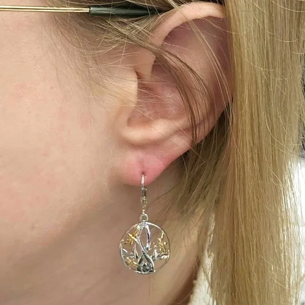 Gold-Plated Sterling Dragonfly in Reeds Earrings Image 2 Mark Jewellers La Crosse, WI