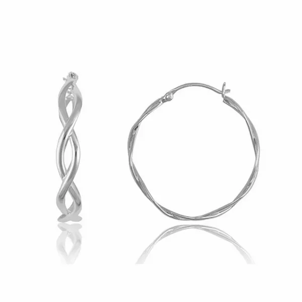 Silver Hoop Earrings Mark Jewellers La Crosse, WI