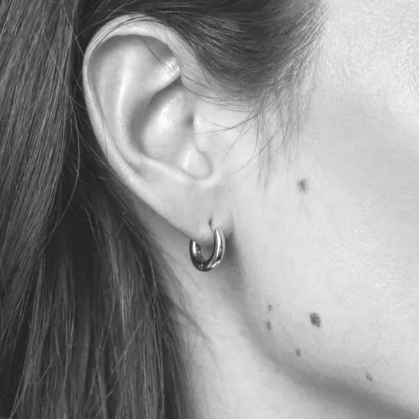 Silver Hoop Earrings Image 2 Mark Jewellers La Crosse, WI
