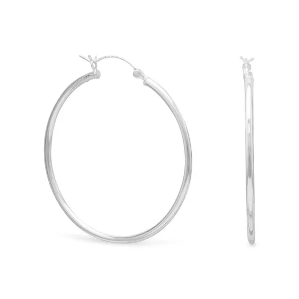 Silver Hoop Earrings Mark Jewellers La Crosse, WI