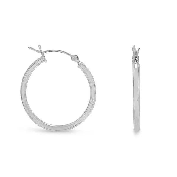 Silver Hoop Earrings Mark Jewellers La Crosse, WI