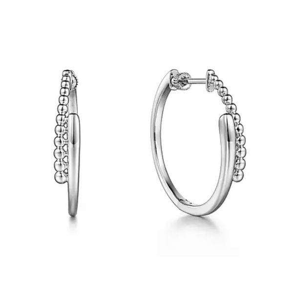 Sterling Beaded Bypass Hoop Earrings Mark Jewellers La Crosse, WI