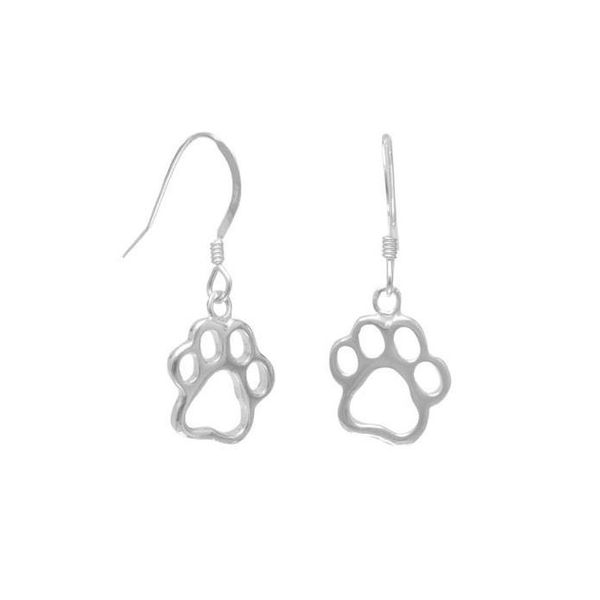 Sterling Paw Print Dangle Earrings Mark Jewellers La Crosse, WI