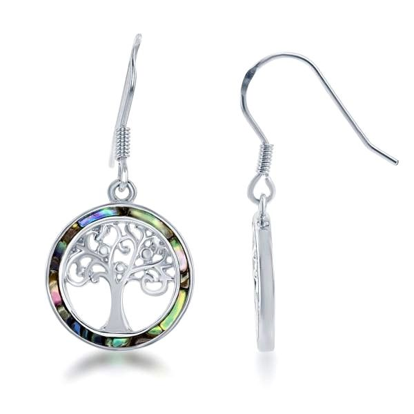 Sterling Abalone Shell Tree of Life Earrings Mark Jewellers La Crosse, WI