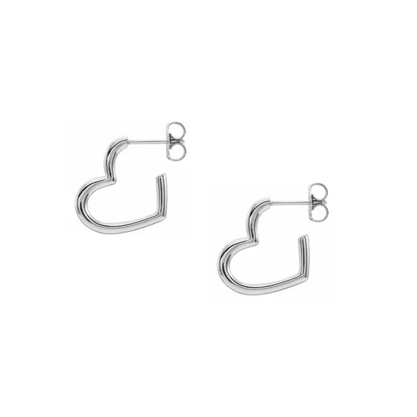 Sterling Heart Hoop Earrings Mark Jewellers La Crosse, WI