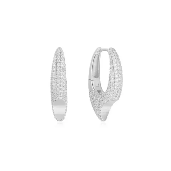 Sterling CZ Hoop Earrings Mark Jewellers La Crosse, WI