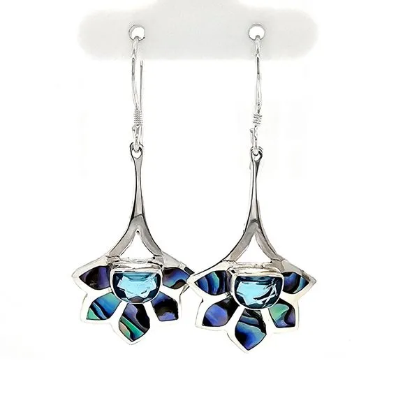 Sterling Paua Abalone Shell Drop Earrings Mark Jewellers La Crosse, WI