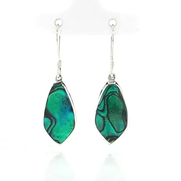 Sterling Paua Abalone Shell Drop Earrings Mark Jewellers La Crosse, WI