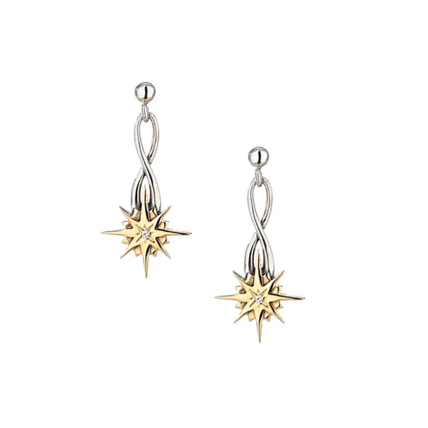 Gold-Plated Sterling Compass Star Earrings Mark Jewellers La Crosse, WI