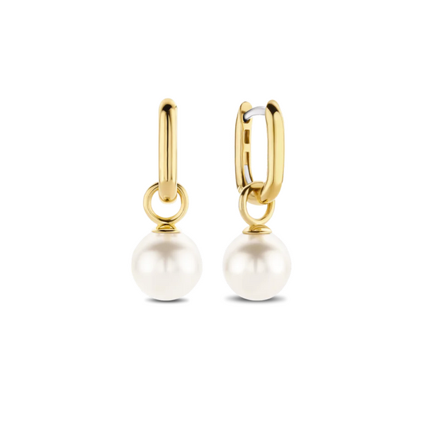 Gold-Plated Sterling Hoop Earrings with Ear Charms Mark Jewellers La Crosse, WI