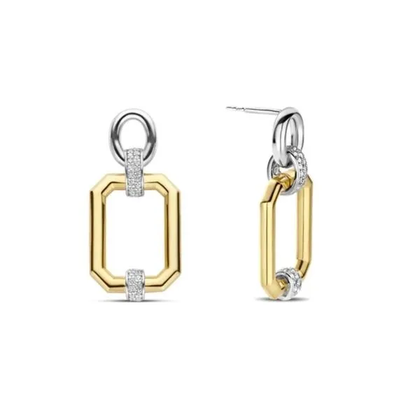 Gold-Plated Sterling Geometric Drop Earrings Mark Jewellers La Crosse, WI