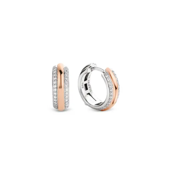 Rose Gold-Plated Sterling Huggie Hoop Earrings Mark Jewellers La Crosse, WI