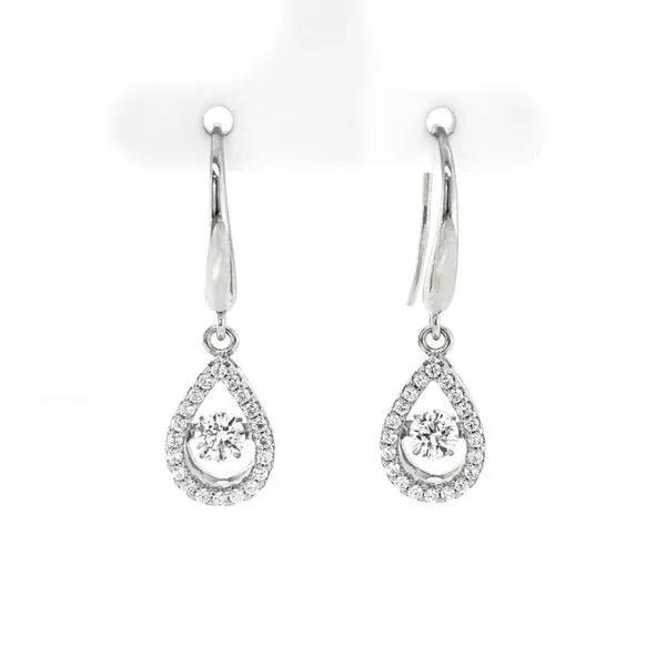 Sterling Shimmering Simulated Diamond Earrings Mark Jewellers La Crosse, WI