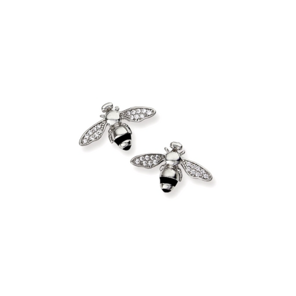 Sterling CZ Bumble Bee Stud Earrings Mark Jewellers La Crosse, WI