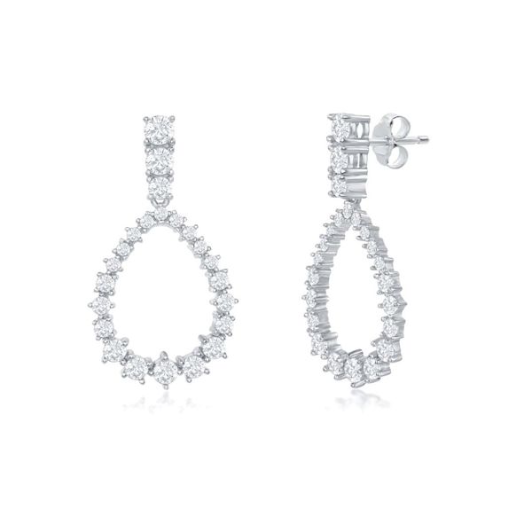 Sterling CZ Dangle Earrings Mark Jewellers La Crosse, WI