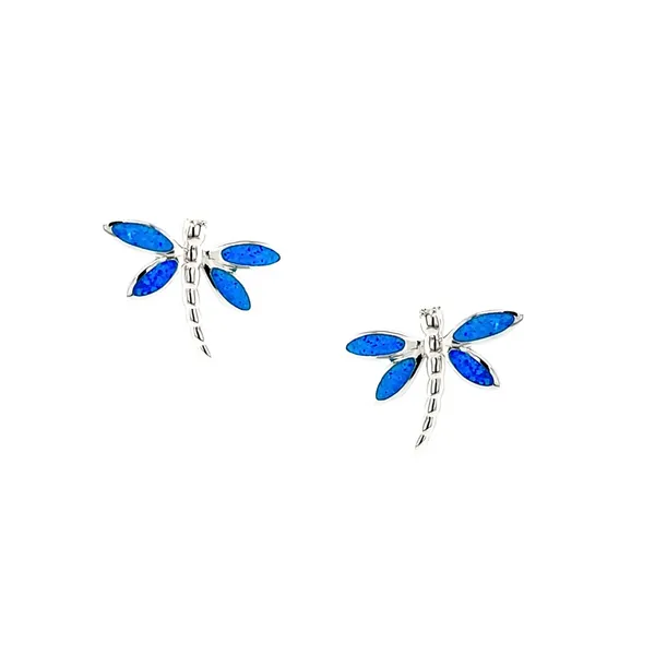 Sterling Created Opal Dragonfly Earrings Mark Jewellers La Crosse, WI