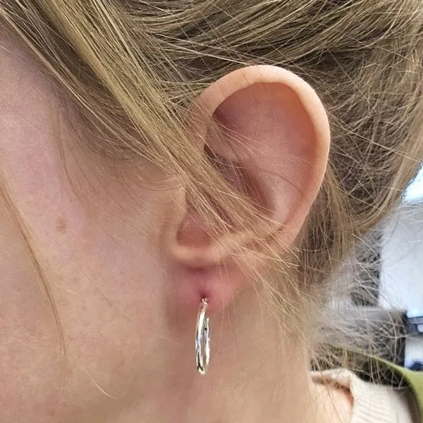 Sterling Hoop Earrings Image 2 Mark Jewellers La Crosse, WI