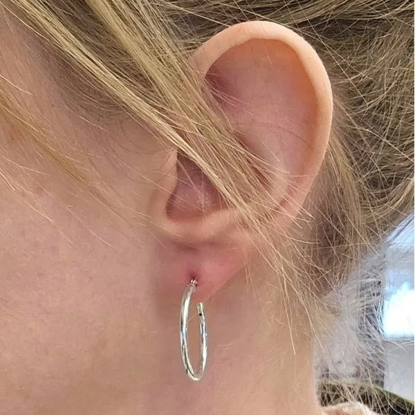 Sterling Hoop Earrings Image 2 Mark Jewellers La Crosse, WI