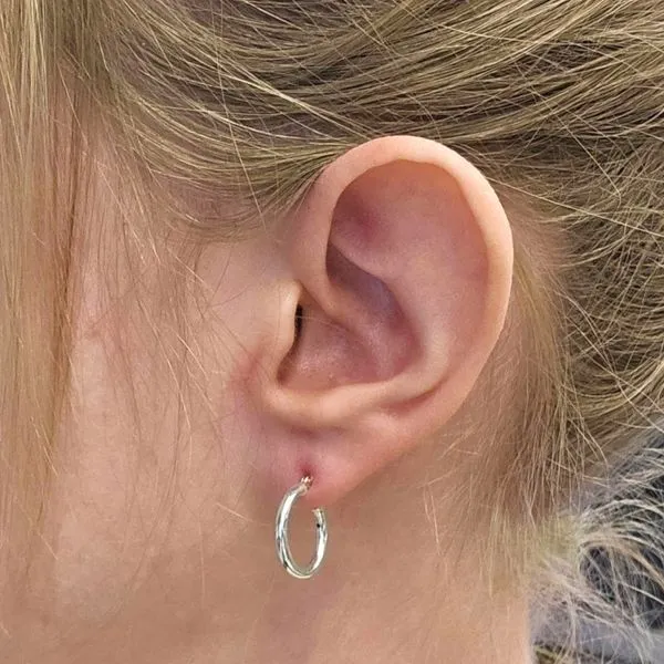 Sterling Hoop Earrings Image 2 Mark Jewellers La Crosse, WI