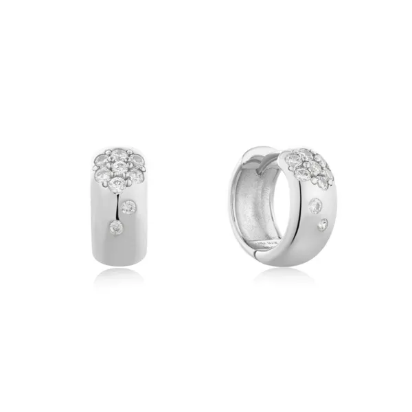 Sterling CZ Huggie Hoop Earrings Mark Jewellers La Crosse, WI