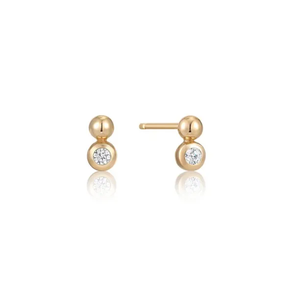Gold-Plated Sterling CZ Stud Earrings Mark Jewellers La Crosse, WI