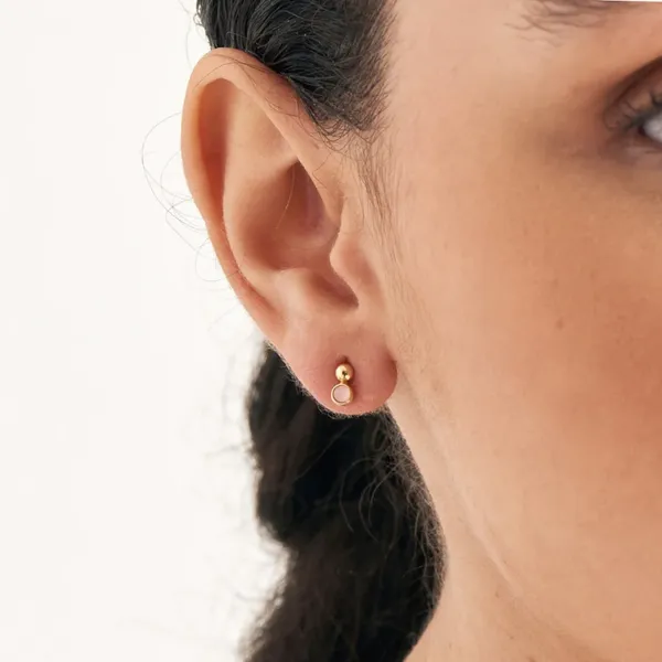 Gold-Plated Sterling Stud Earrings Image 2 Mark Jewellers La Crosse, WI