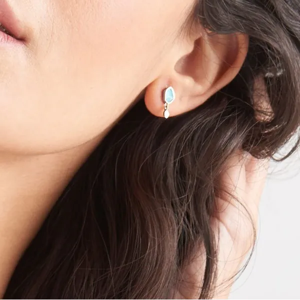 Sterling Turquoise Stud Earrings Image 2 Mark Jewellers La Crosse, WI