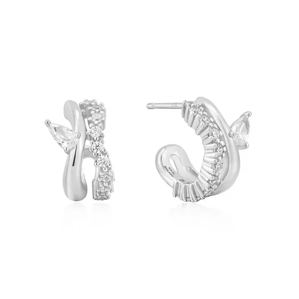 Sterling CZ Hoop Earrings Mark Jewellers La Crosse, WI