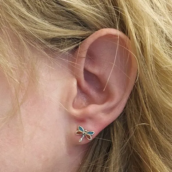 Turquoise dragonfly earrings outlet