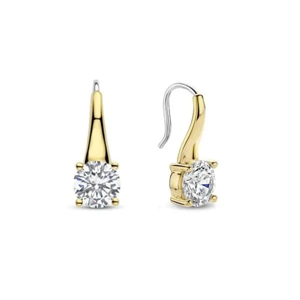 Gold-Plated Sterling CZ Drop Earrings Mark Jewellers La Crosse, WI