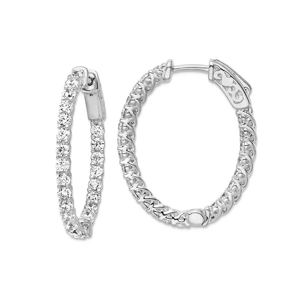 Sterling CZ Hoop Earrings Mark Jewellers La Crosse, WI