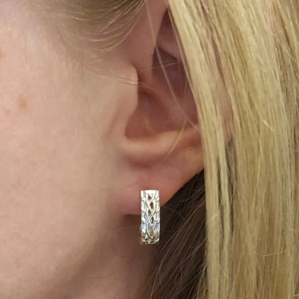 Sterling Window to the Soul Hoop Earrings Image 3 Mark Jewellers La Crosse, WI