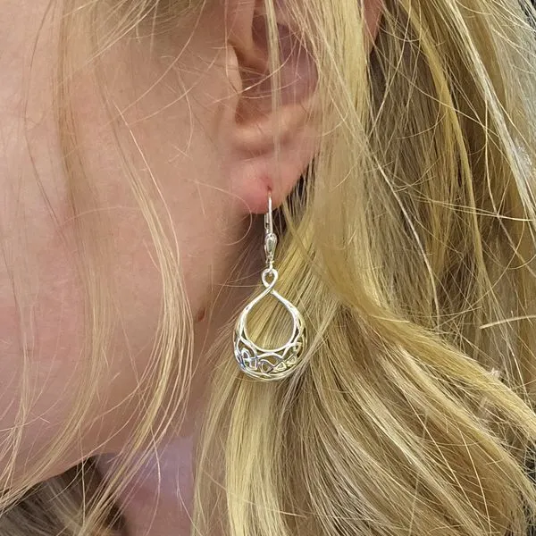 Gold-Plated Sterling Window to the Soul Earrings Image 3 Mark Jewellers La Crosse, WI